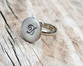 Hand Stamped Custom Initial Ring