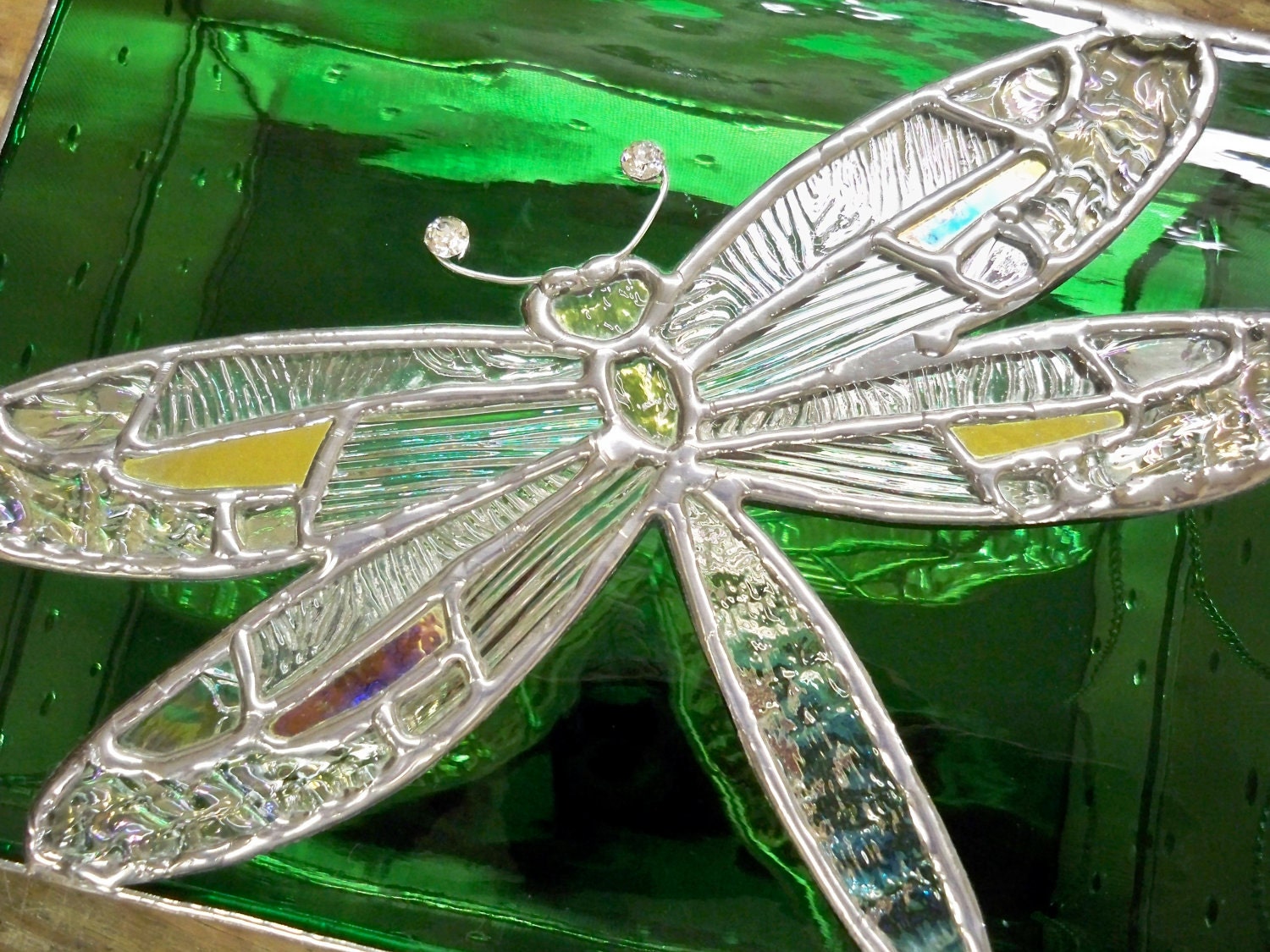 Stained Glass Jewelry Box Dragonfly