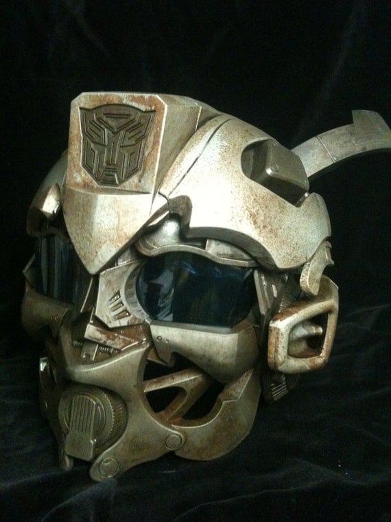 Steampunk Junkyard Bumble Bee Helmet Transformers Life Size Cosplay Battle damaged