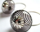 Mocha Magic Hand Blown Glass and Silver Earrings