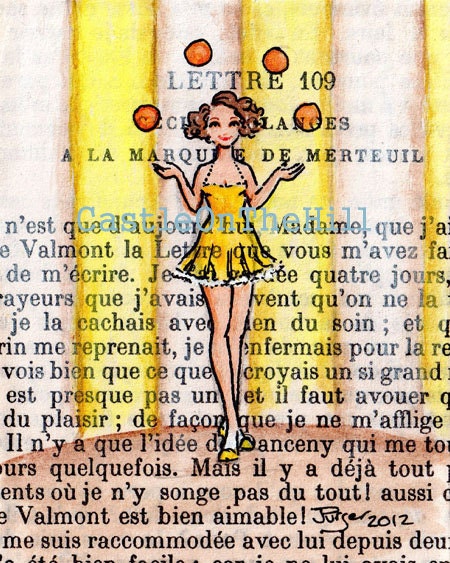 Paris, 1952 - Jean-Eve, The Juggling Lady... 8 x 10 print