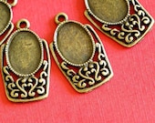 Sale 6pcs ANTIQUE BRONZE Cameo Base Settings