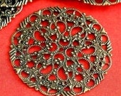 Sale 10pcs 45mm Antique Bronze FILIGREE WRAP E184-AB