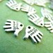 50pcs TIBET SILVER BALI STYLE HAND CHARMS (7x8mm )