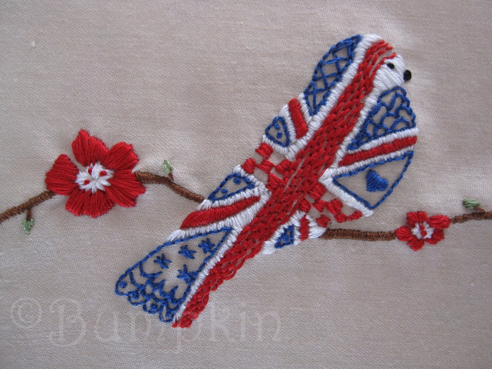 Great British Bird  - Hand Embroidery PDF Pattern