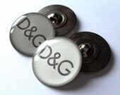 Dolce and Gabbana buttons - Set of 8 buttons Grey and Silver