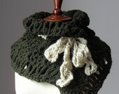 Handknit Crochet Cowl/Shoulderette 100x100 Merino wool