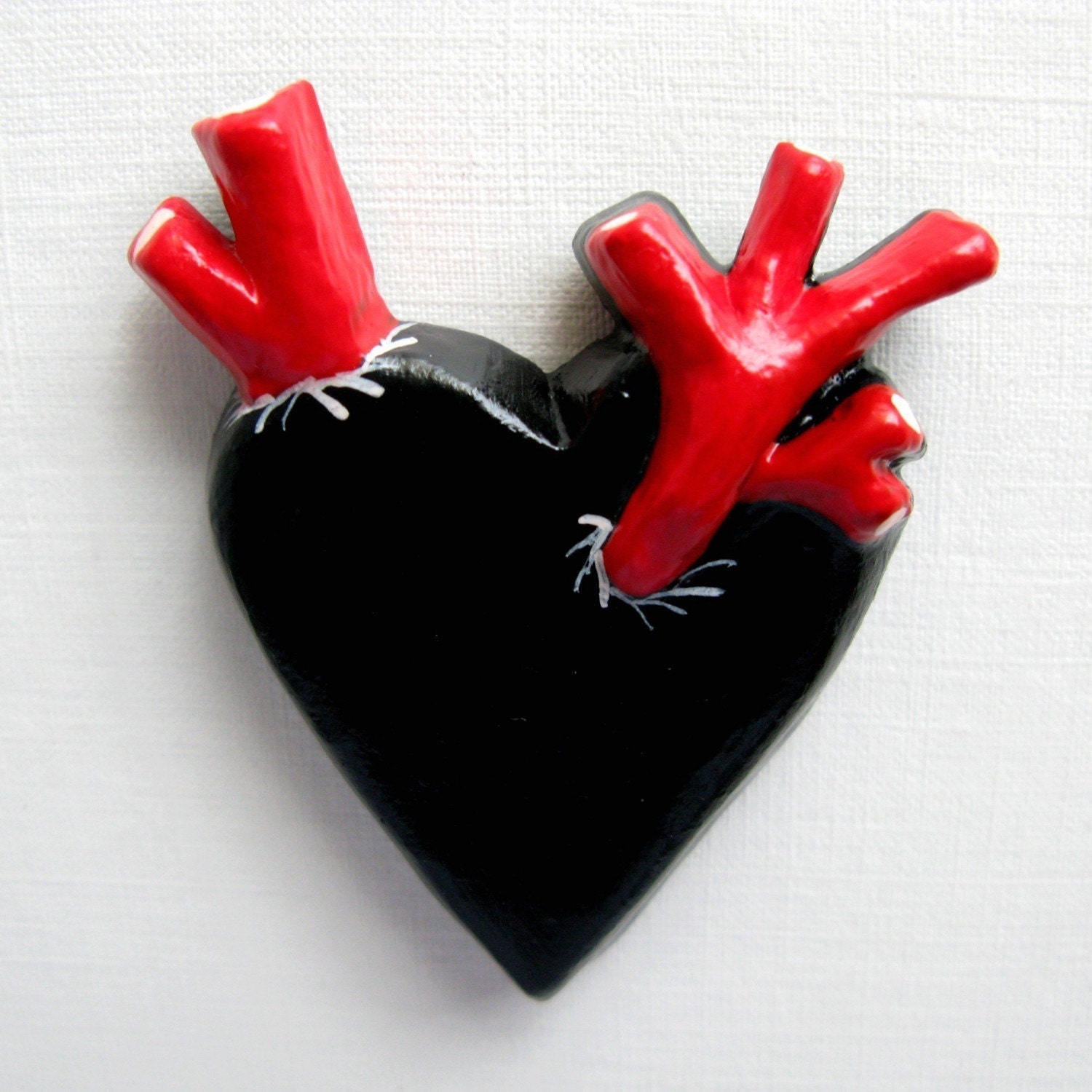 Anatomically Incorrect Black Heart Magnet