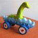Green Loch Ness Monster - Mini Sculpture on Wheels