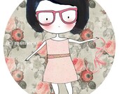 Cute nerd - A4 print