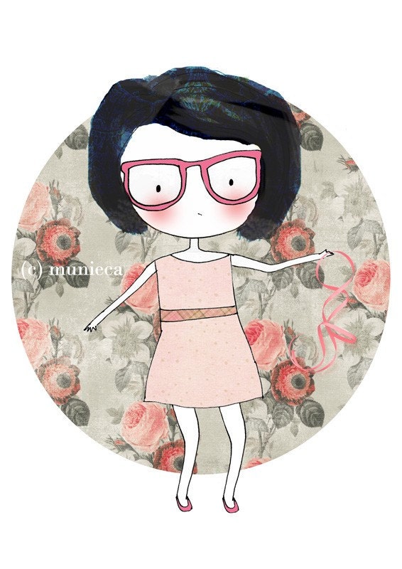 Cute nerd - A4 print
