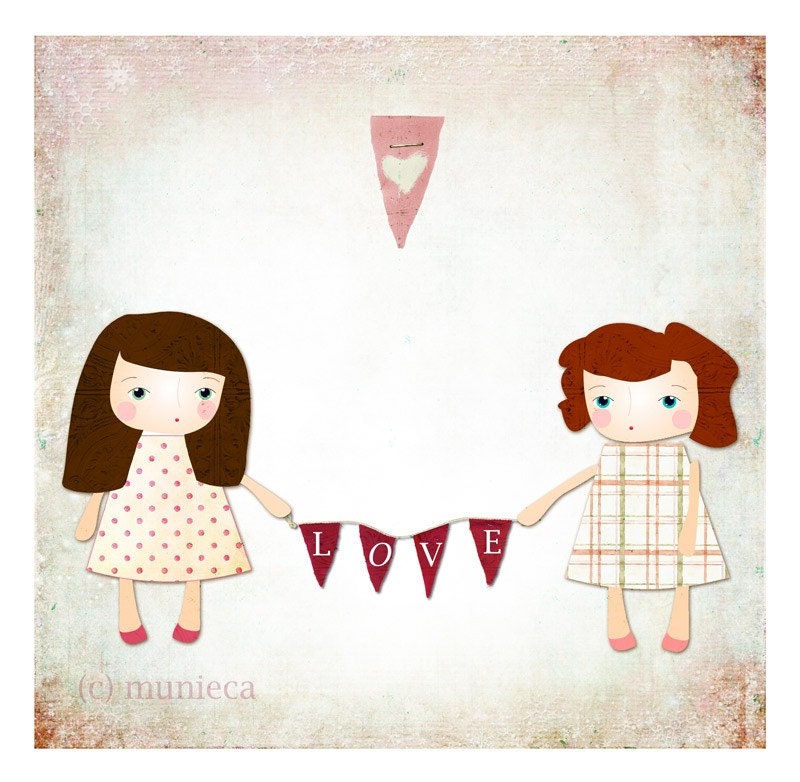 Love Garland - art print -