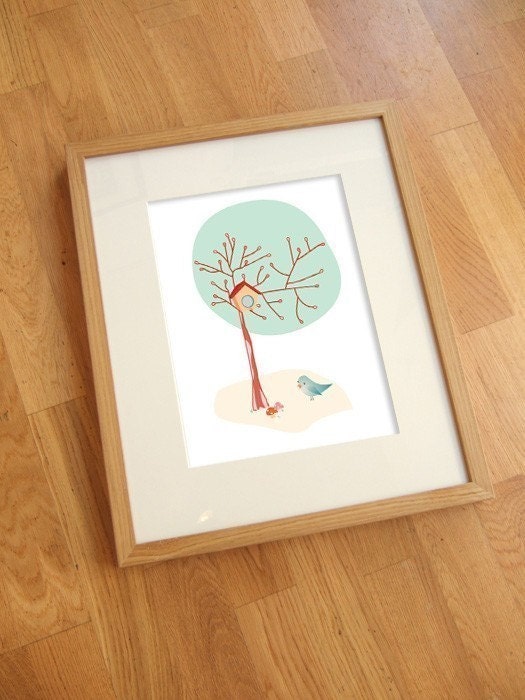 Bird house - A4 print