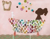 Childrens Art Bathtime Print