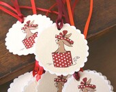 Red Present Boo Tags