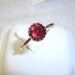 Raspberry Garnet ring  in silver on gold filled eco-friendly recycled sources - custom made in your size - January Birthstone