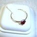 Raspberry Garnet ring  in silver on gold filled eco-friendly recycled sources - custom made in your size - January Birthstone
