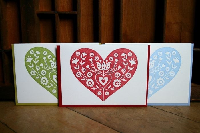 heart noteset (mulit set of 6)