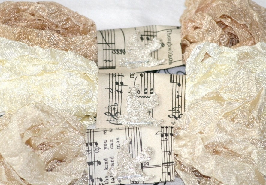 Seam Binding Aged French Lace Crinkled 15 yards Vintage Style