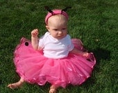 Pink Lady Bug Tutu with Bouncy Antennae Headband