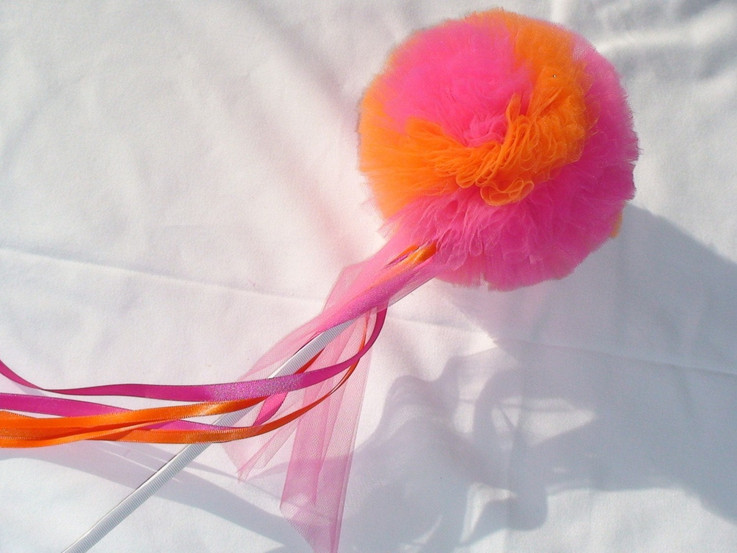 Cheerful Pink and Orange Whimsy Wishing Wand