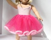 Raspberry Pink Doll or Stuffed Animal Tutu with Ribbon Trim Il_170x135