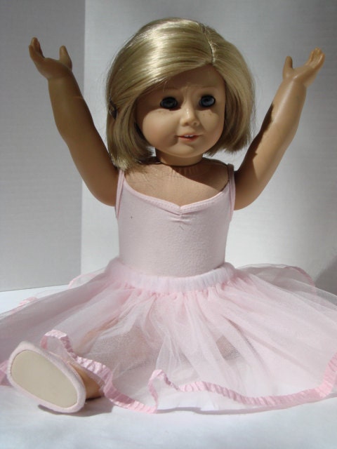 Light Pink Doll or Stuffed Animal Tutu with Ribbon Trim