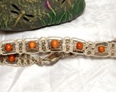 variegated natural and green hemp necklace with wood beads