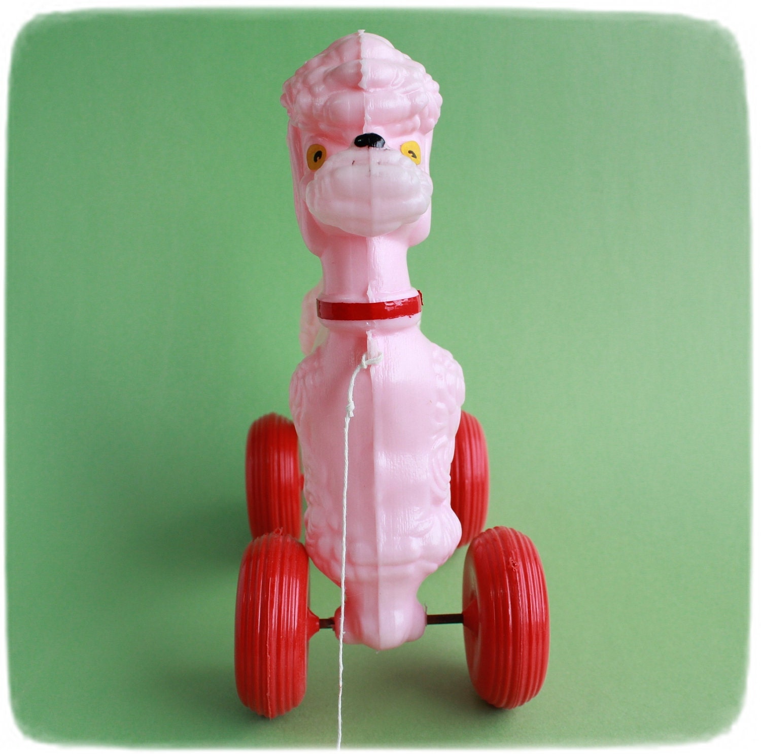 Poodle pull toy - Mint 1950's