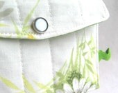 quilted vintage fabric wallet...sustainable card cozy wallet