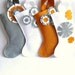 eco friendly stocking in gray / grey , gold or white