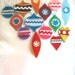 fun retro Christmas ornaments made from eco friendly felt... set of 3