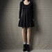 SALE. black mini dress / scoop neck / s