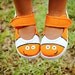 Girl's shoes - Nemo inspired Hand Painted Clown Fish Velcro Maryjane shoes for girls, baby, toddler sizes 1 - 10