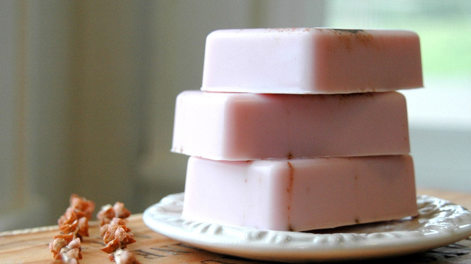 Pink Sugar and Cinnamon . shea butter soap - DancingMooney
