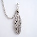 Single Large Feather Chain with Double Piercing or Earring Cuff, SAN-391