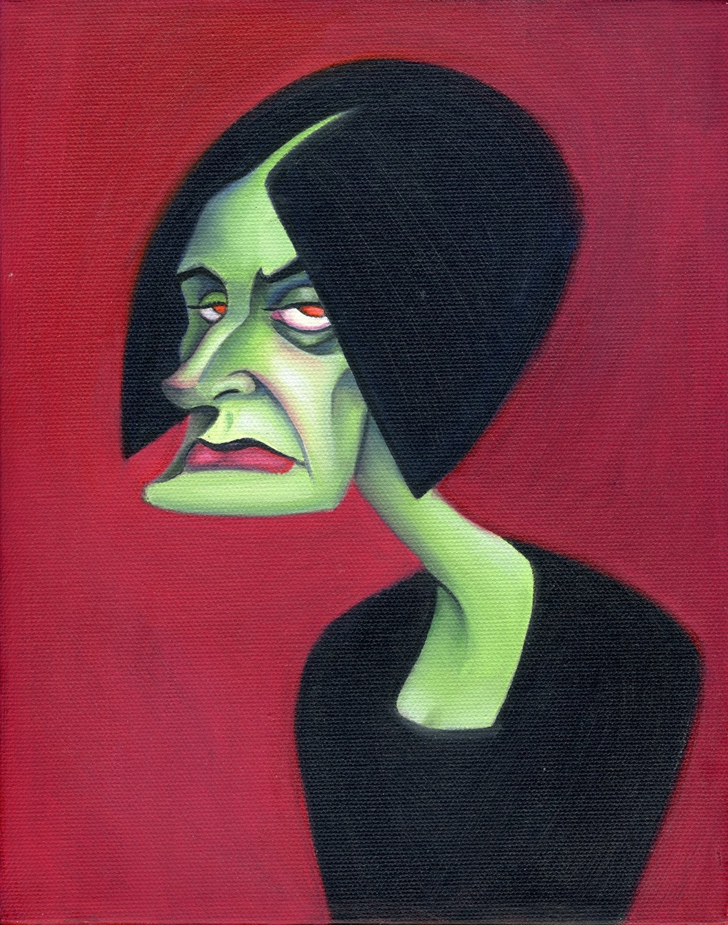 One Bitter Broad original oil painting
