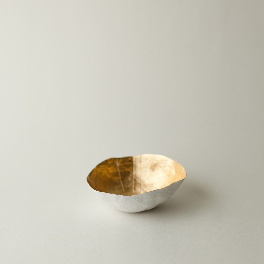 Small Gold Paper Bowl
