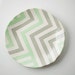 Grey & Mint Zag Dish