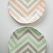 Grey & Peach Zag Dish