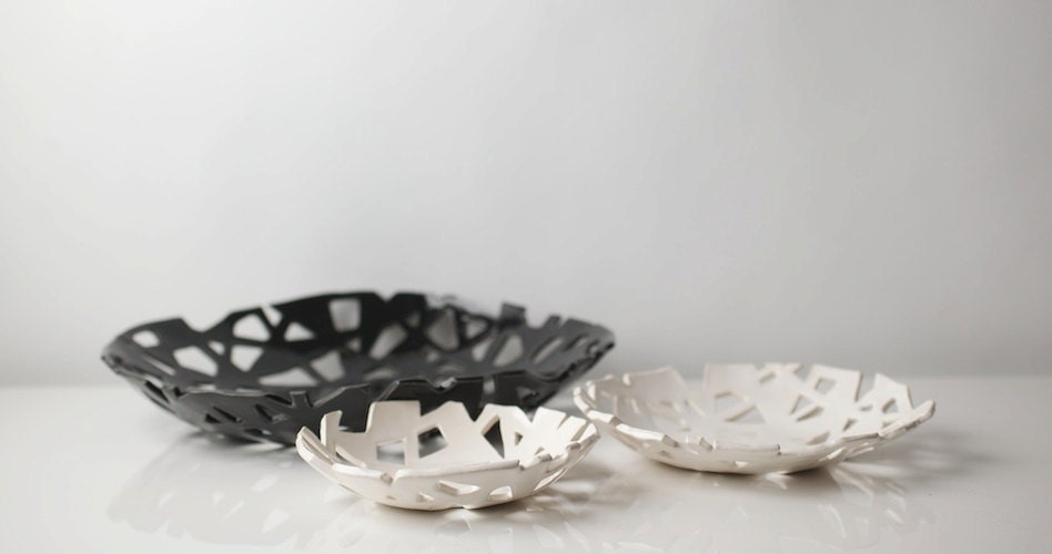 Small White Cutaway Dish