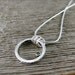 Eternity Custom Hand Stamped Secret Message Necklace in Sterling With Stone