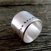Custom Message Hand Stamped Personalized Wide On The Edge Ring in Sterling Silver custom reserved for david