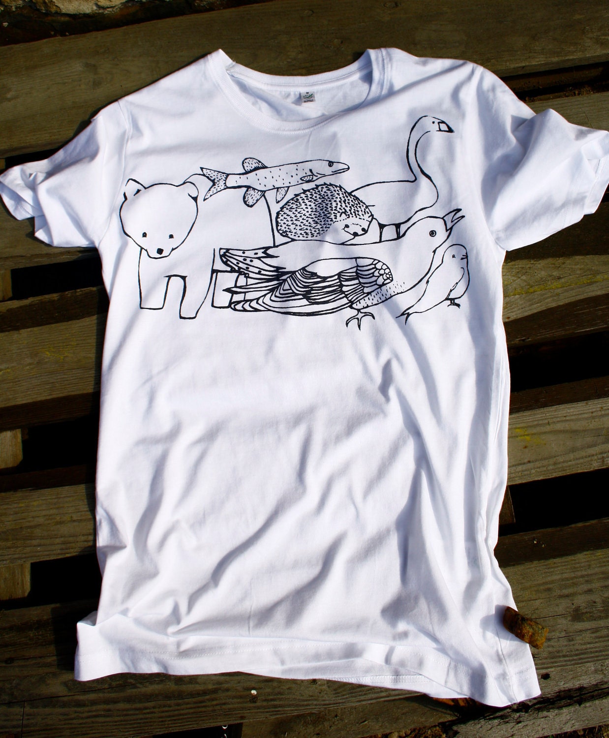 Finnish Animals tshirt  organic and climate neutral cotton