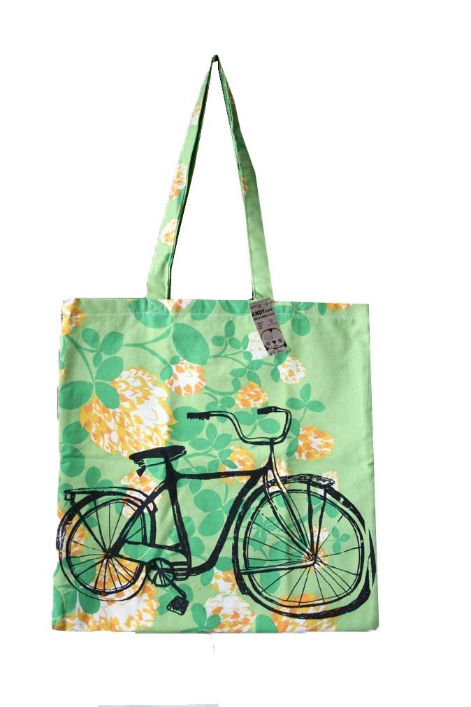 Vintage floral Bike tote bag