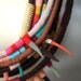 Soft spikes textile necklace