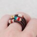 set of 4 leather rings