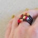 leather and cotton ring