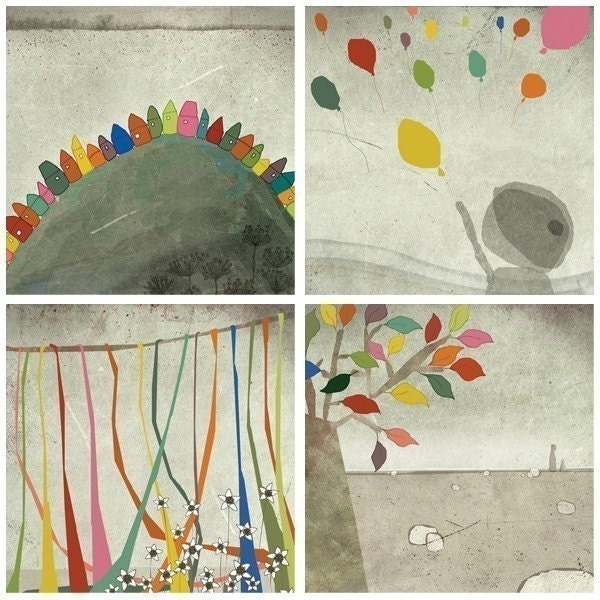 Automne Set of 4 prints