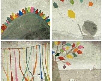 Automne Set of 4 prints